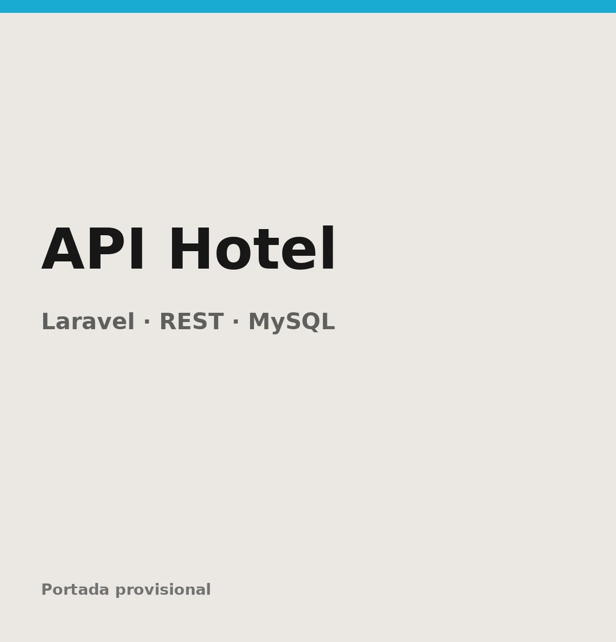 Portada del proyecto API Hotel